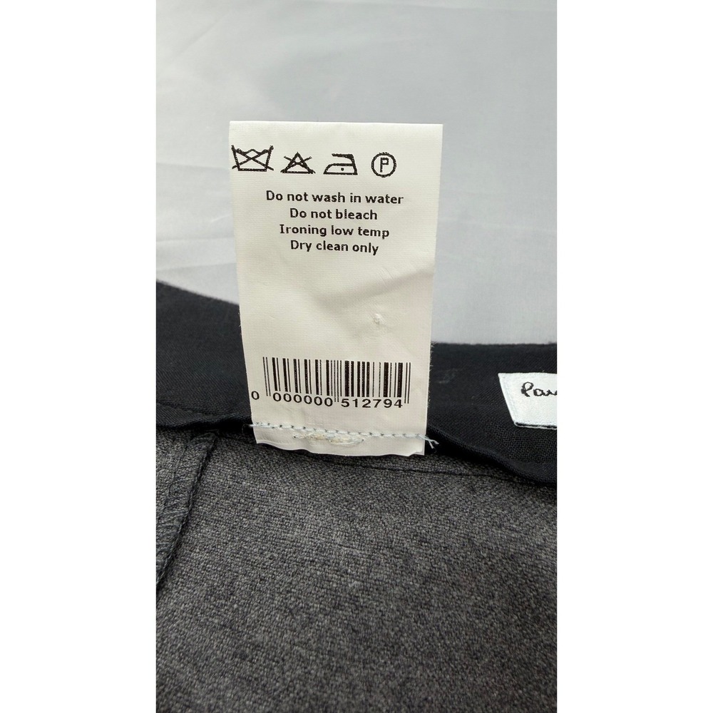 Paul Smith Blue Pants Womens 42 Gray Cotton Wide Leg Made in Italy - Picture 8 of 10